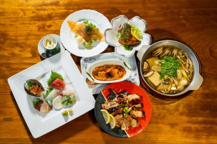 コース料理の写真